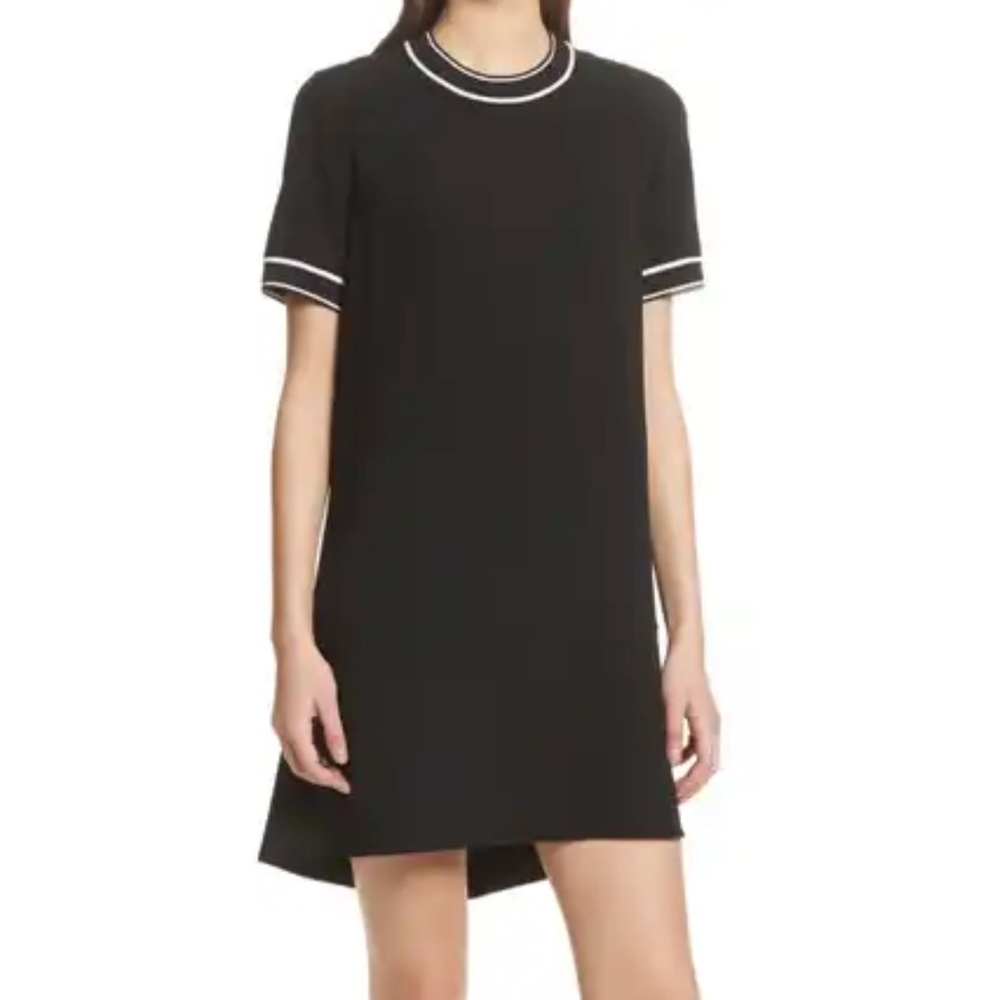 rag & bone Black Mini Dress with White Trim